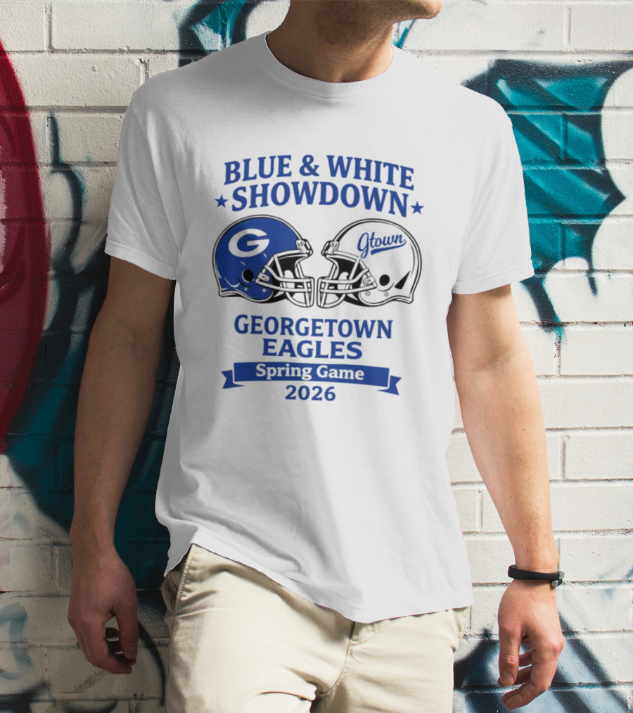 Blue And White Showdown Georgetown Eagles Spring Game 2026 T-Shirt