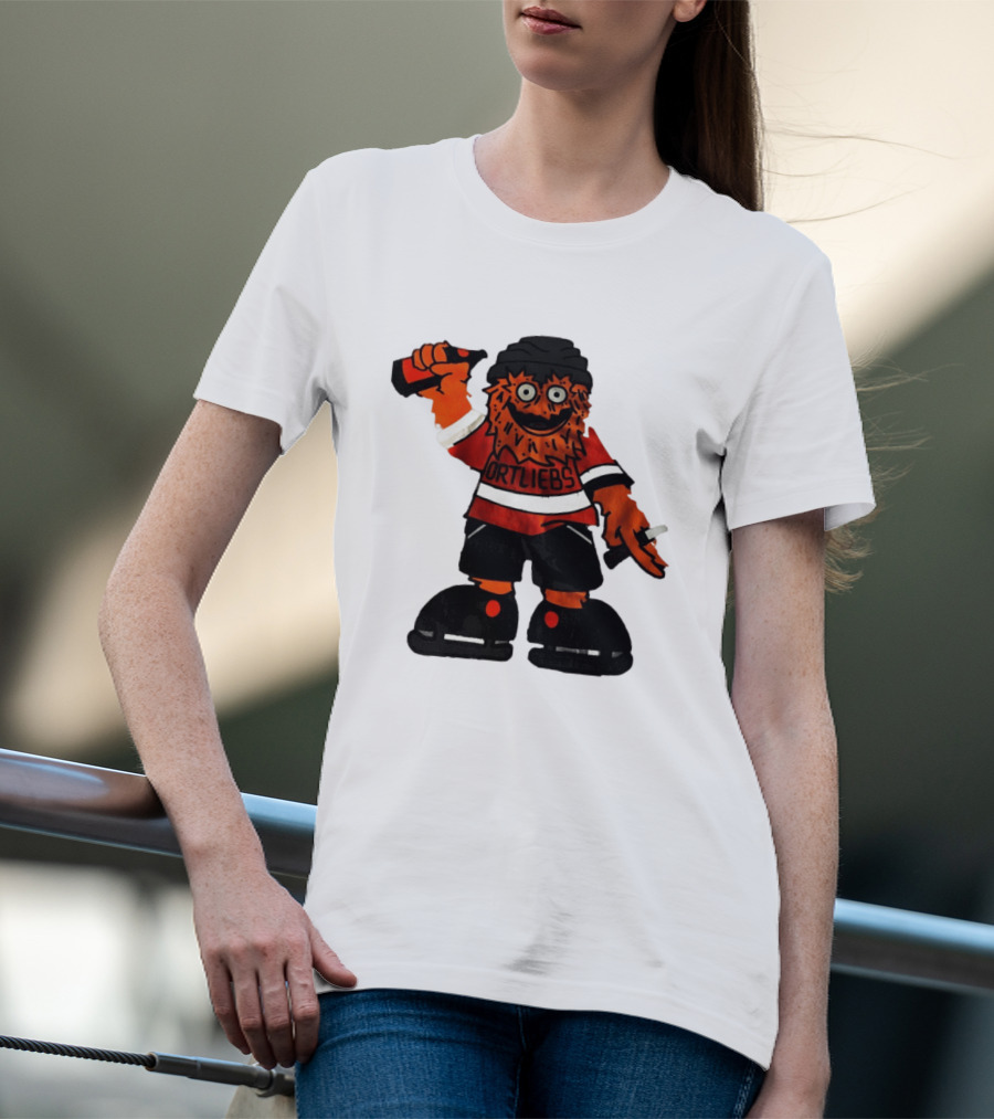 Gritty Philadelphia Flyers Hockey Club Ortliebs Mascot Pose T-Shirt