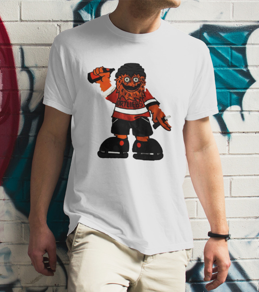 Gritty Philadelphia Flyers Hockey Club Ortliebs Mascot Pose T-Shirt