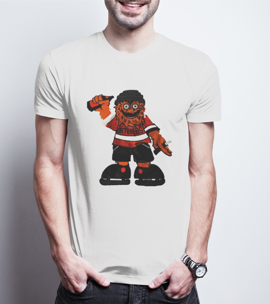 Gritty Philadelphia Flyers Hockey Club Ortliebs Mascot Pose T-Shirt