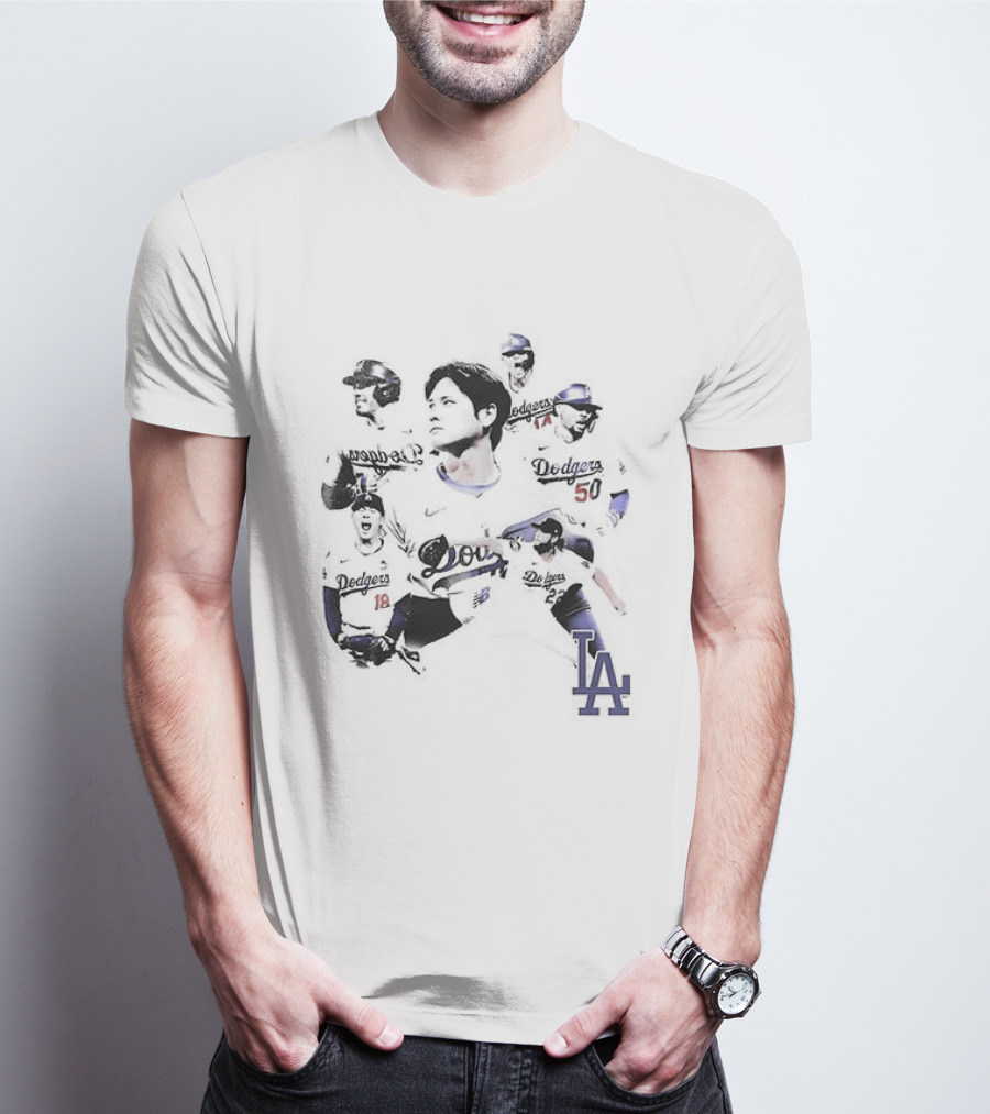 Los Angeles Dodgers Team Eight Rings Champions Players LA T-Shirt