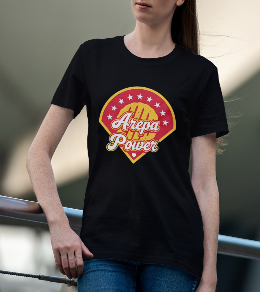 Arepa Power Honor Venezuelan MLB Players Red Baseball T-Shirt