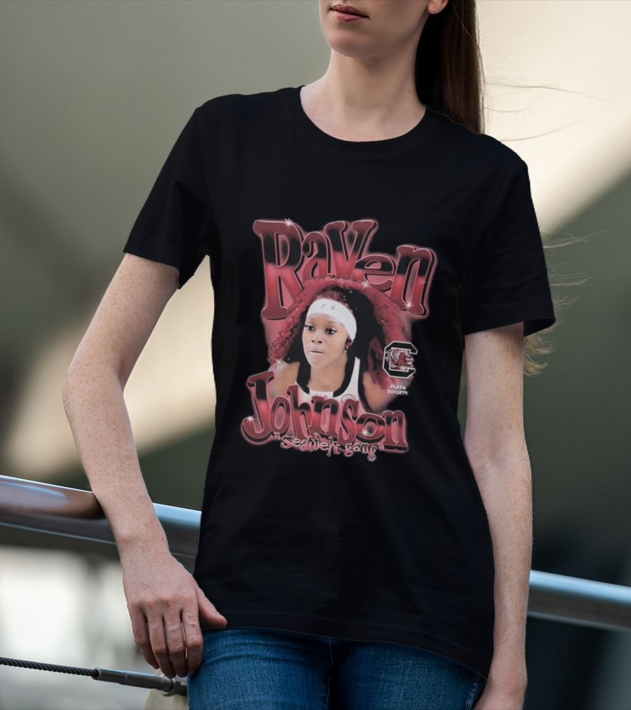 Raven Johnson Seatbelt Gang Playa Society USC Gamecocks T-Shirt