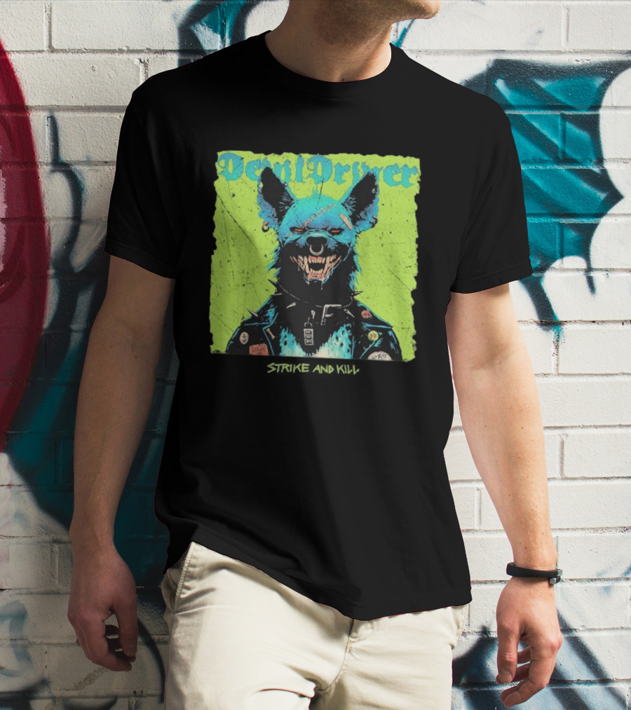 DevilDriver 2026 Strike And Kill Blue Canine With Punk Jacket T-Shirt