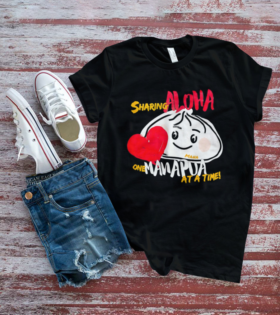 Sharing Aloha One Manapua At A Time Mana Heart T-Shirt