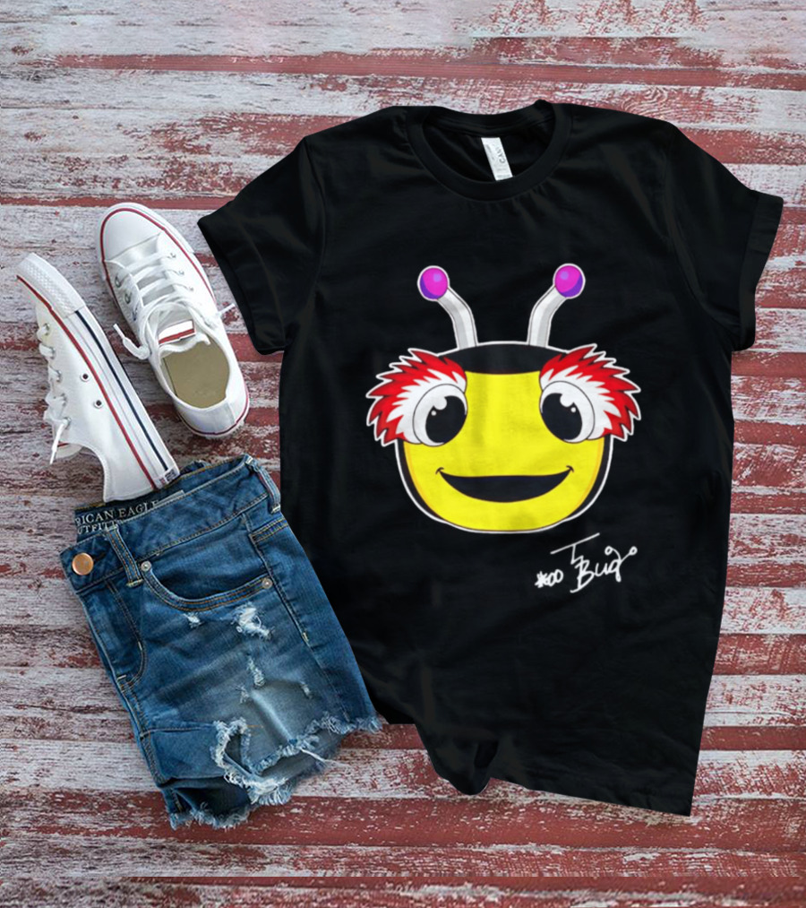 Tampa Bay Lightning Thunderbug Mascot Yellow Face Cartoon T-Shirt
