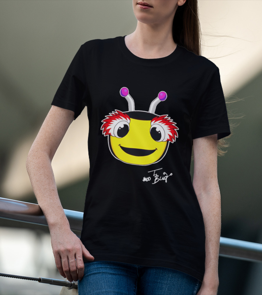 Tampa Bay Lightning Thunderbug Mascot Yellow Face Cartoon T-Shirt