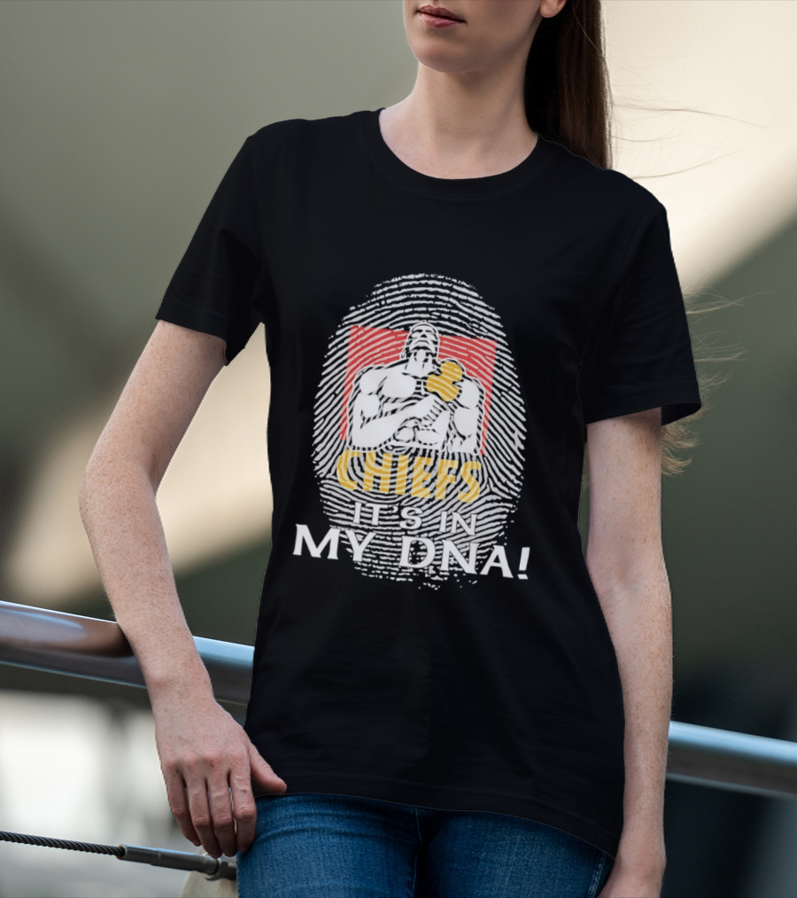 Gallagher Chiefs Football It's In My DNA Fingerprint 2026 T-Shirt