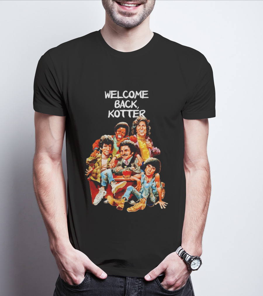 Welcome Back Kotter 1970s Sitcom Cartoon Characters T-Shirt