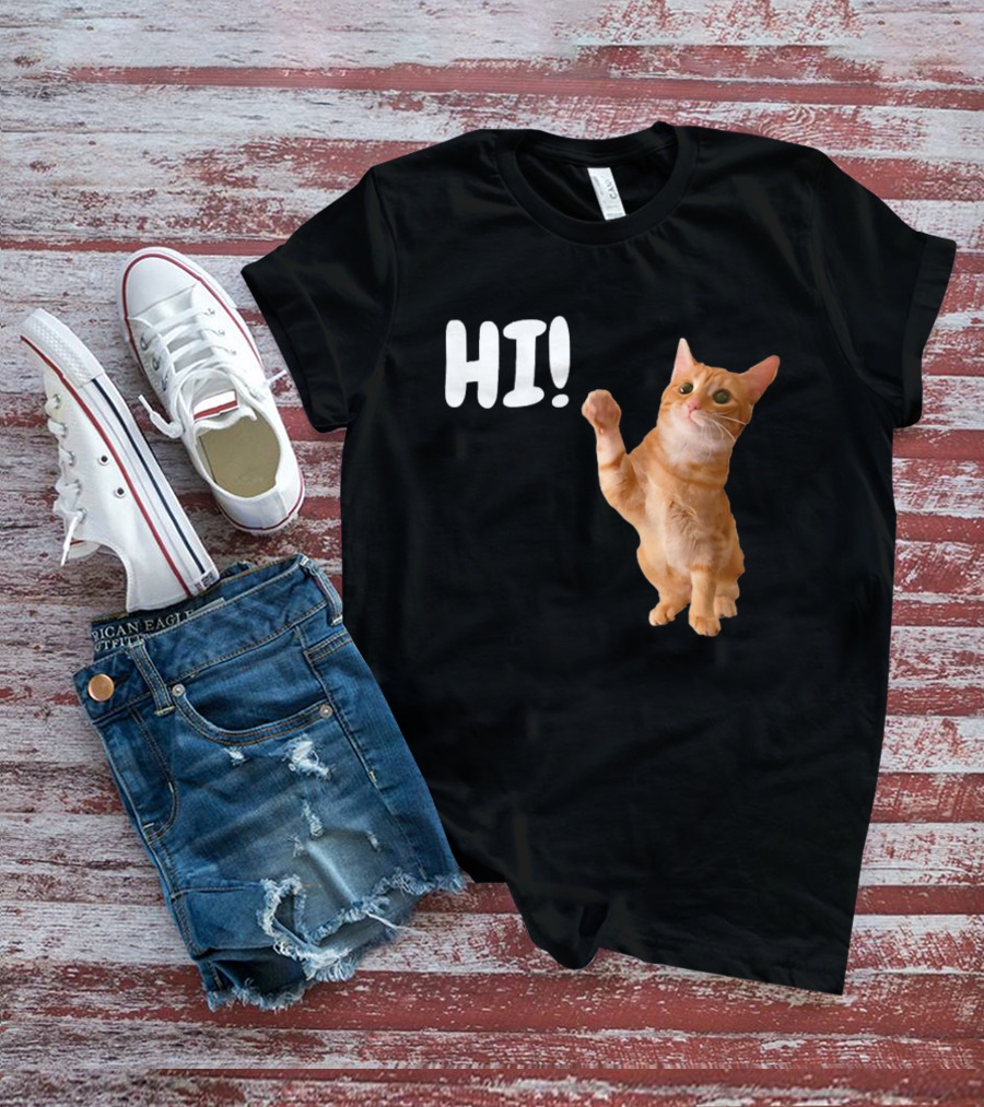 Cat Dandy Hi Paw Wave T-Shirt