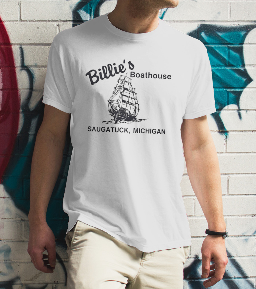 Billie's Boathouse Saugatuck Michigan Nautical Ship T-Shirt