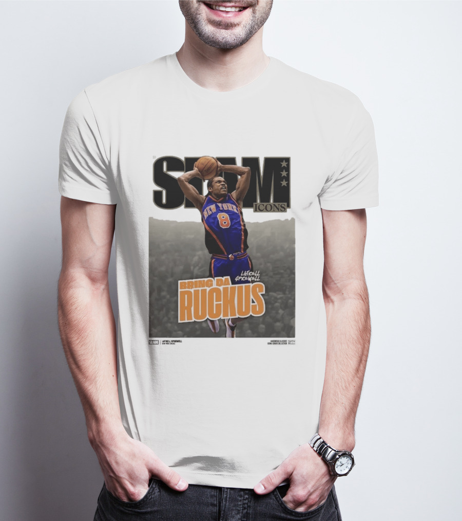 Slam Icons Latrell Sprewell Bring Da Ruckus New York Knicks T-Shirt