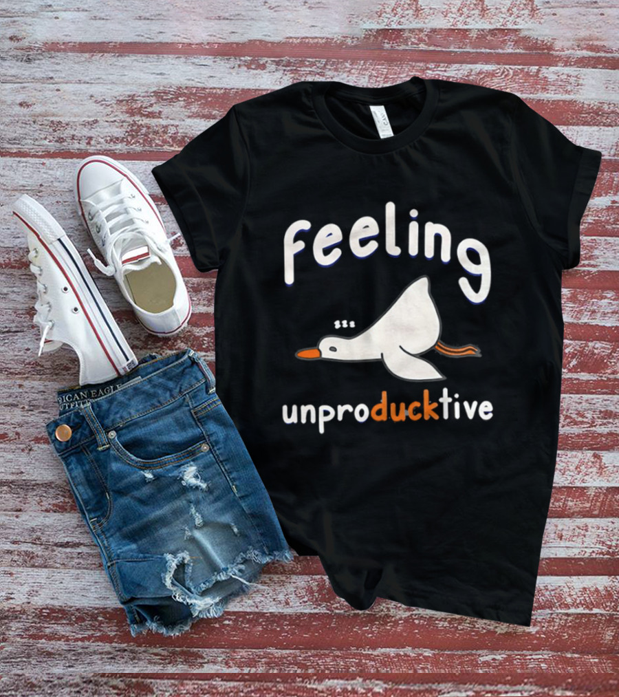 Feeling UnproDUCKtive Funny Sleeping Duck T-Shirt