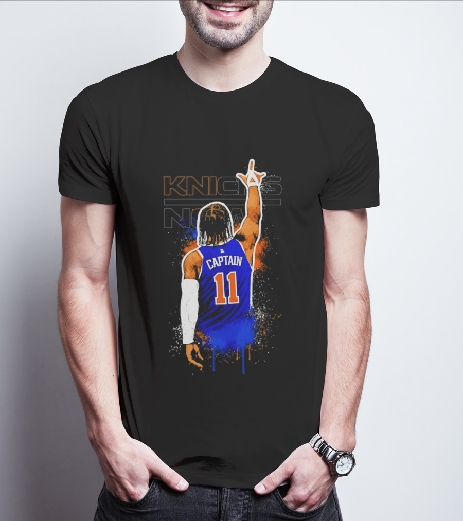 Knicks Captain Number 11 Jalen Brunson New York T-Shirt