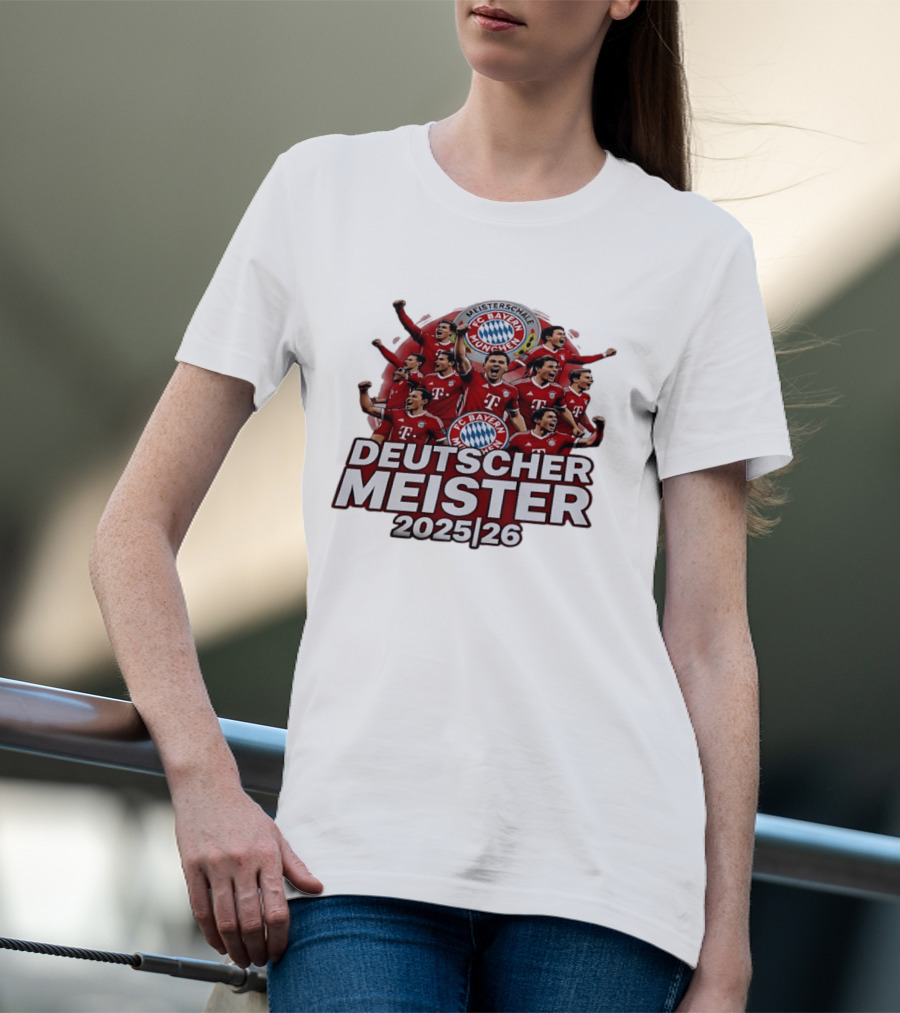 FC Bayern Munich Deutscher Meister 2025 2026 Celebration T-Shirt