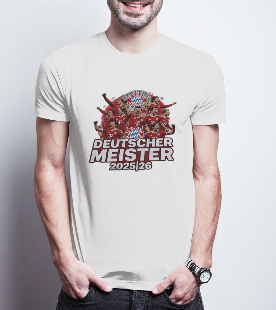 FC Bayern Munich Deutscher Meister 2025 2026 Celebration T-Shirt