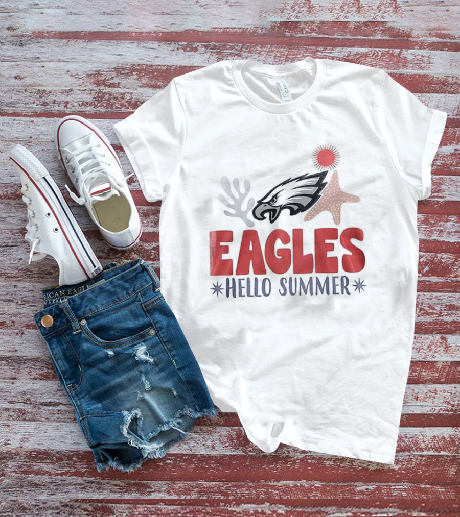 Philadelphia Eagles Hello Summer Tropical Vibes T-Shirt
