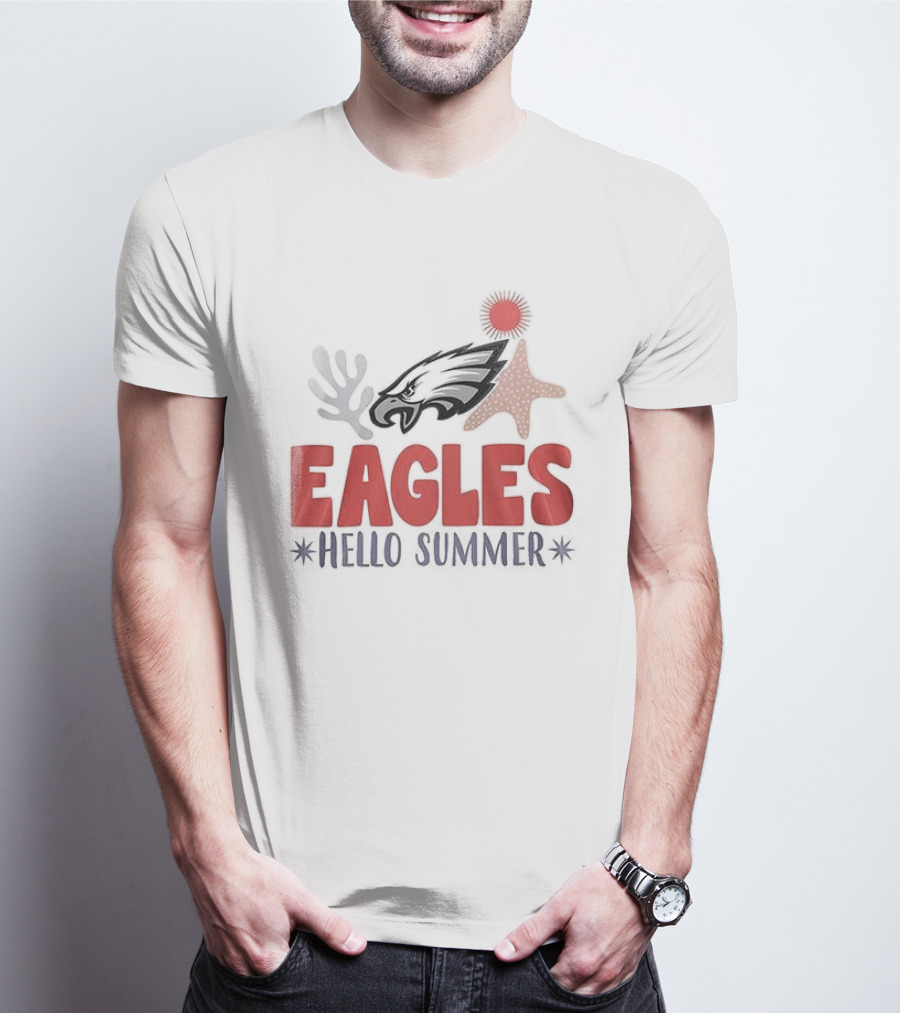 Philadelphia Eagles Hello Summer Tropical Vibes T-Shirt