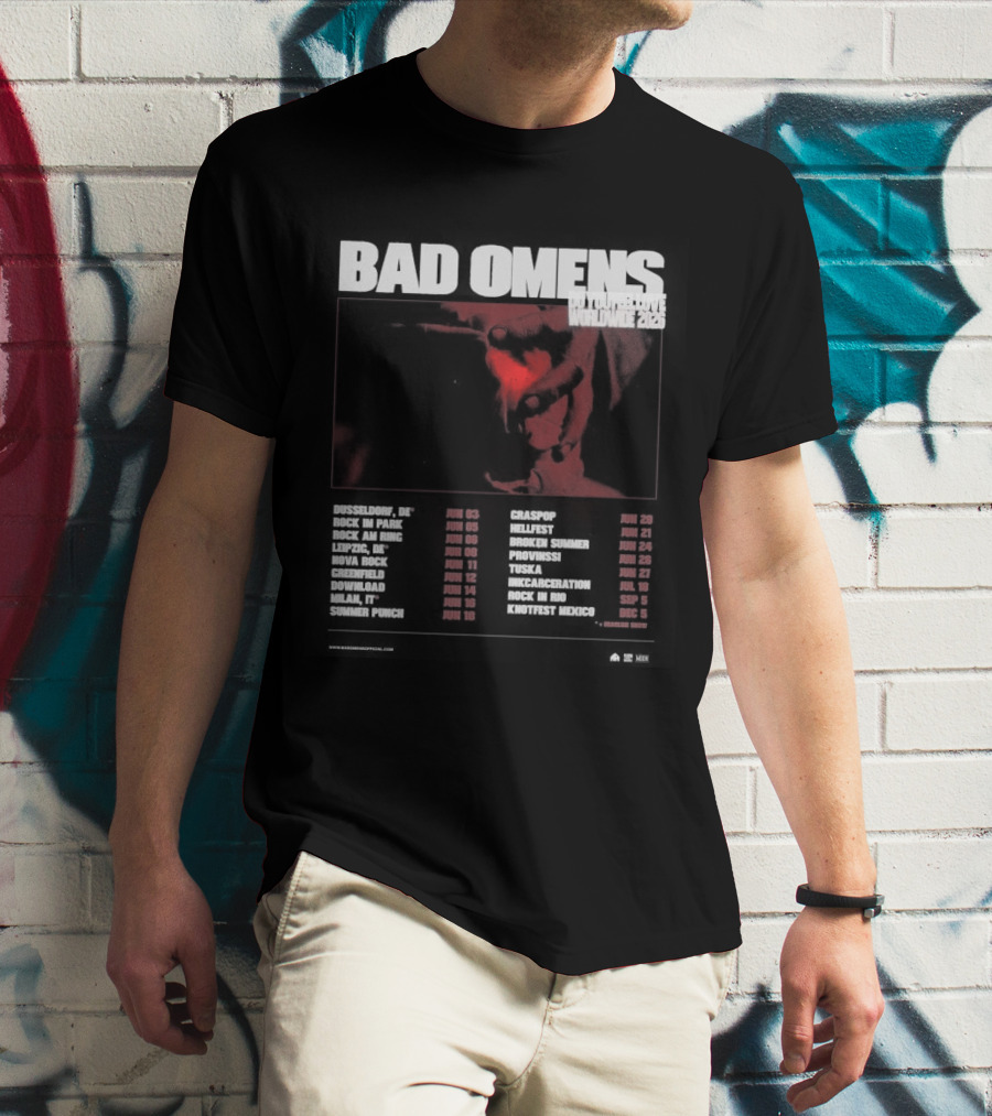 Bad Omens 2026 Worldwide Tour Dates T-Shirt