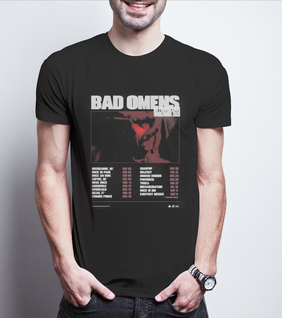 Bad Omens 2026 Worldwide Tour Dates T-Shirt