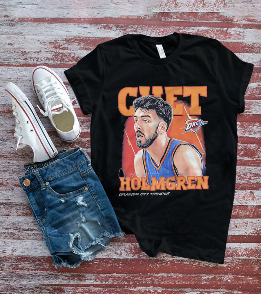 Chet Holmgren OKC Thunder 90s Airbrush T-Shirt