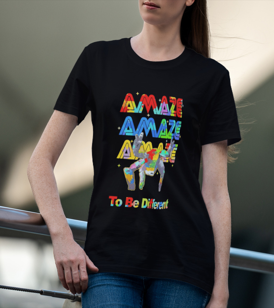 Amaze Amaze Amaze Colorful Support To Be Different T-Shirt