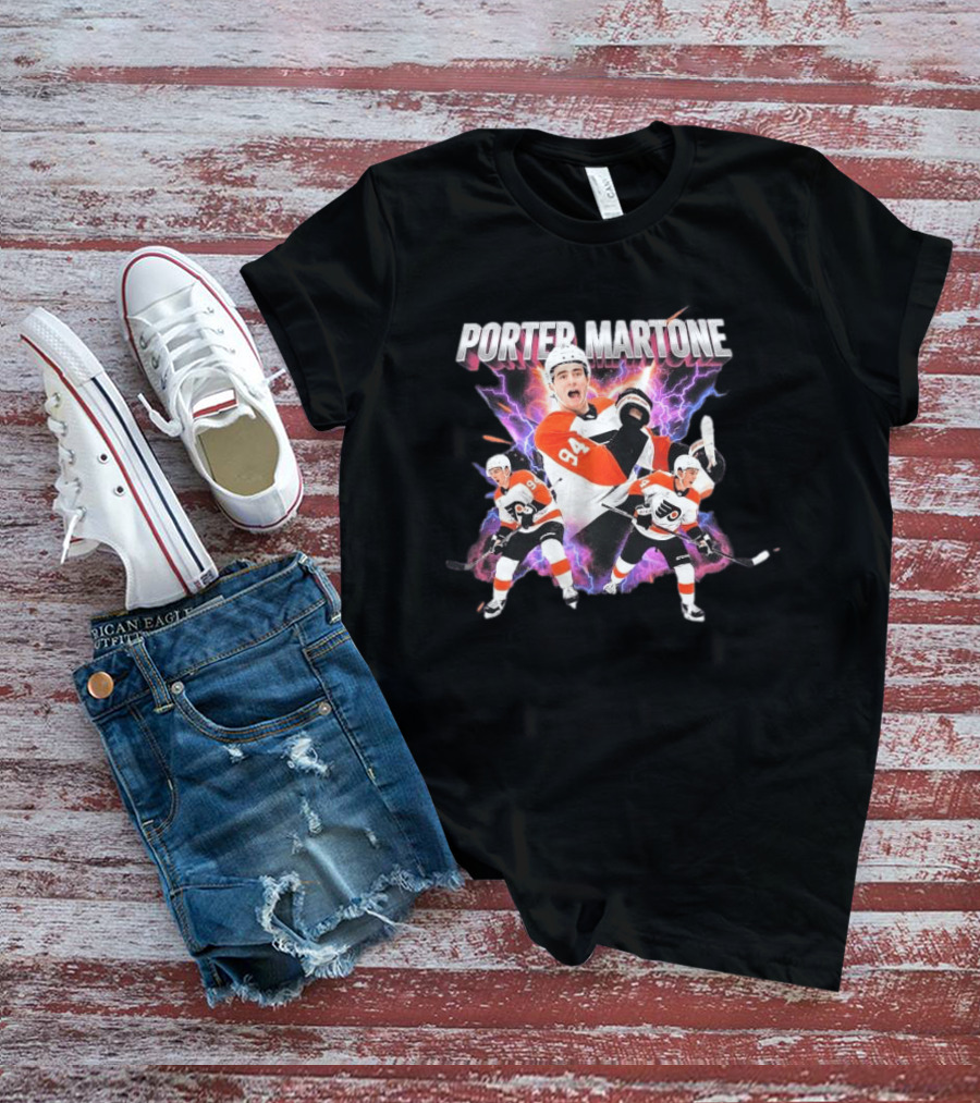 Porter Martone Flyers 94 Retro Bootleg Hockey Players T-Shirt