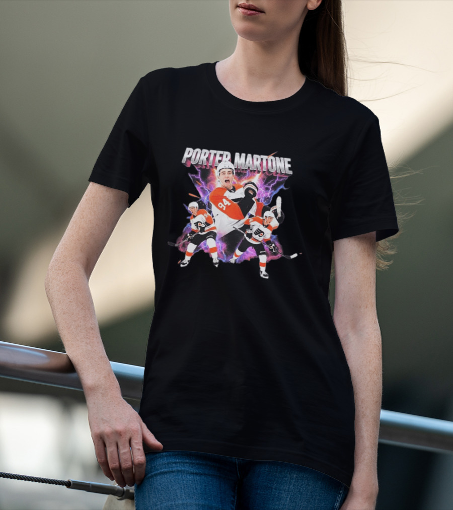 Porter Martone Flyers 94 Retro Bootleg Hockey Players T-Shirt