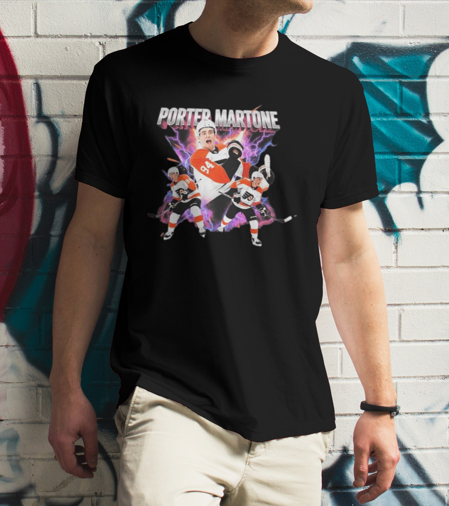 Porter Martone Flyers 94 Retro Bootleg Hockey Players T-Shirt