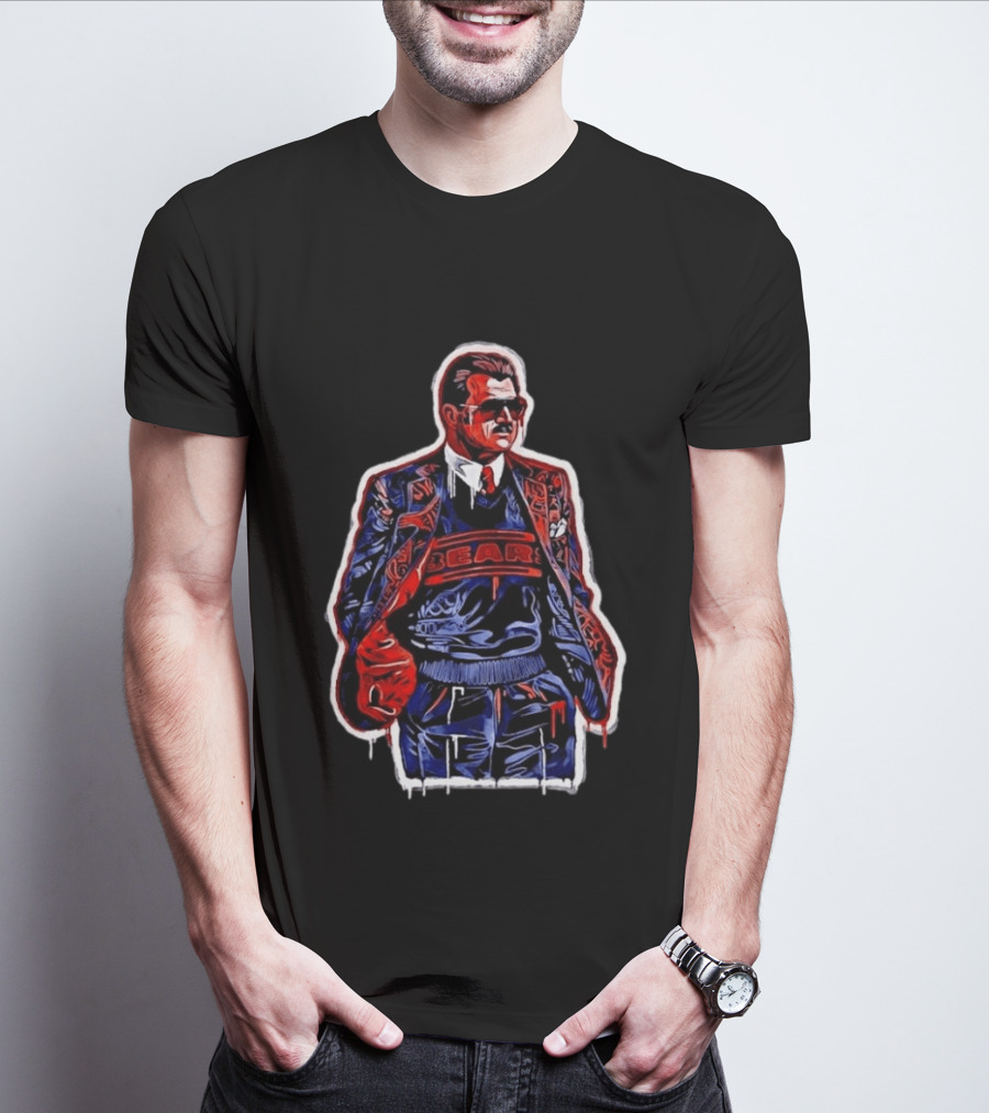 Mike Ditka Chicago Bears Football Graffiti T-Shirt