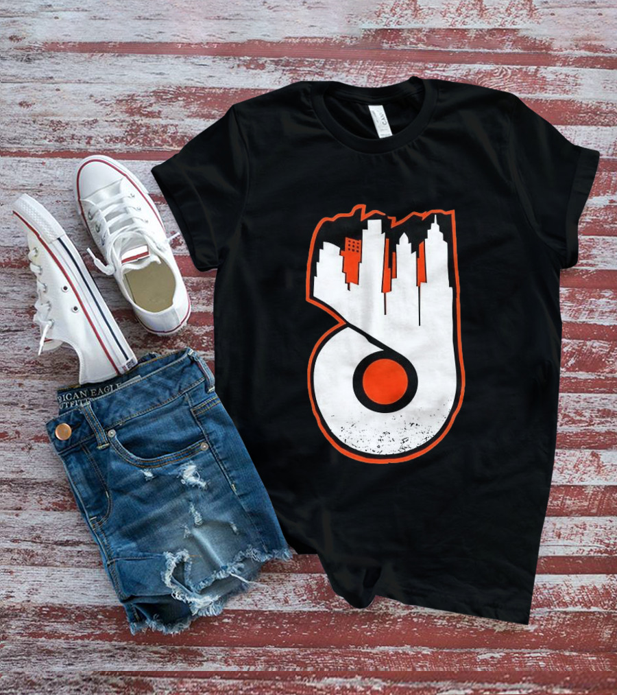 Philadelphia Flyers Skyline Emblem With Cityscape T-Shirt