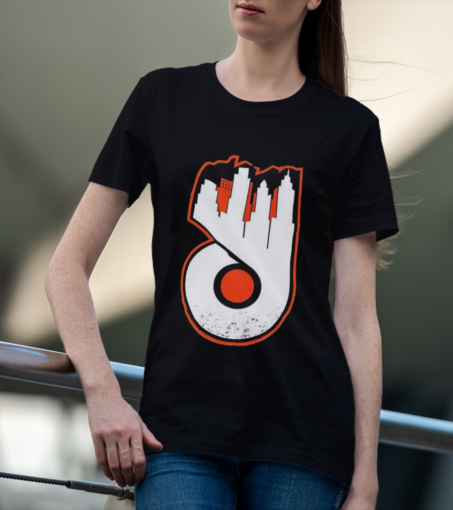 Philadelphia Flyers Skyline Emblem With Cityscape T-Shirt