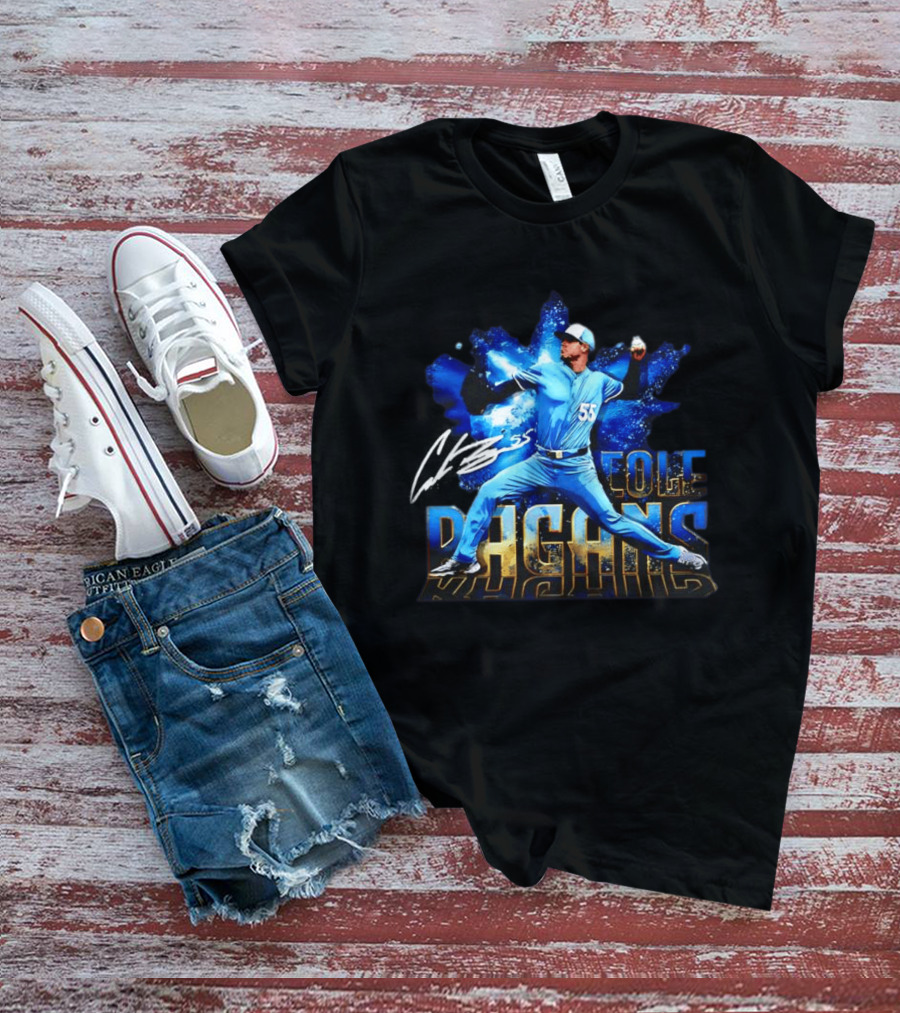 Cole Ragans 55 Kansas City Royals MLB Burst Pitcher Action T-Shirt