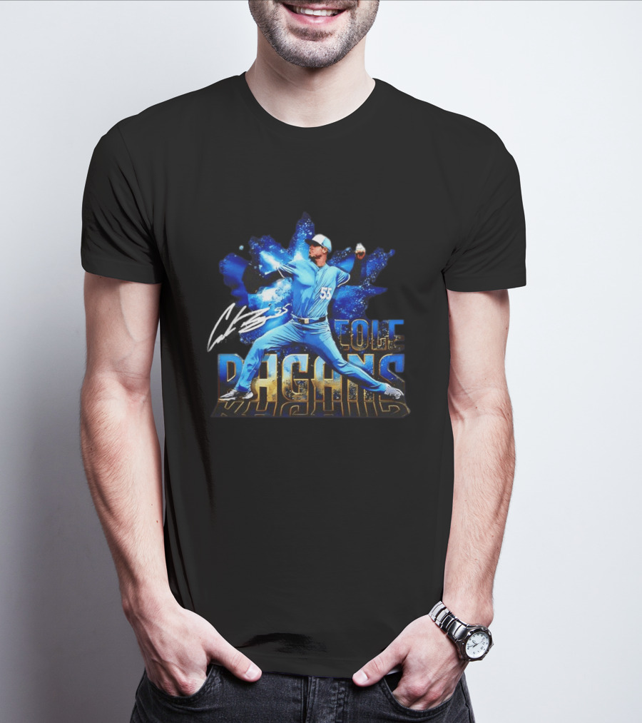 Cole Ragans 55 Kansas City Royals MLB Burst Pitcher Action T-Shirt