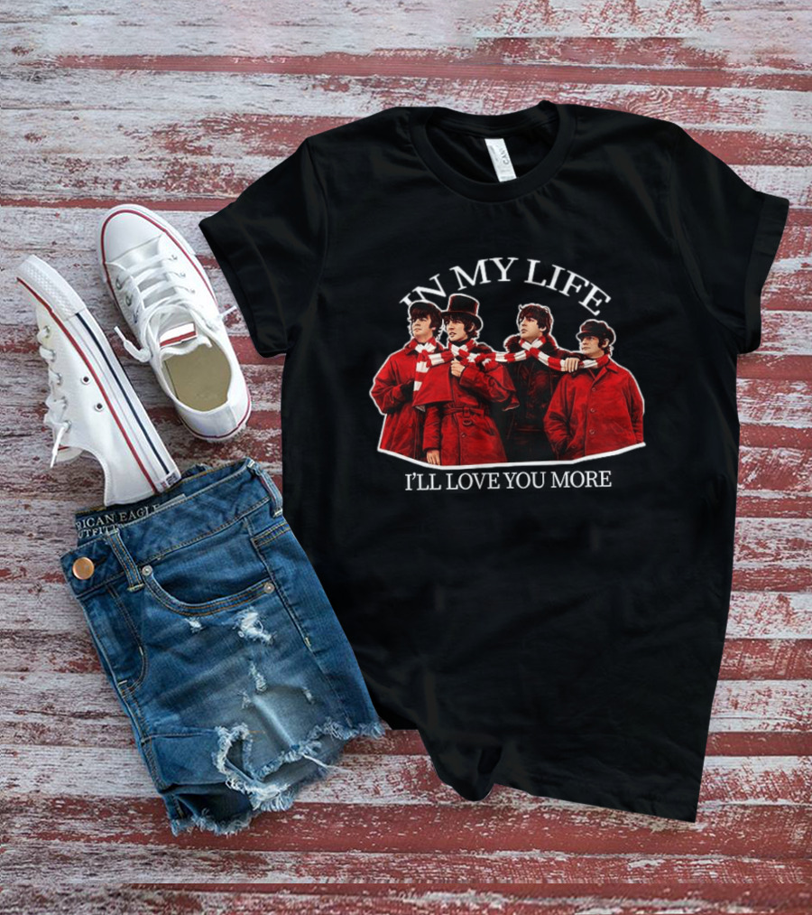 In My Life I'll Love You More Beatles Red Coats Scarf Ensemble T-Shirt
