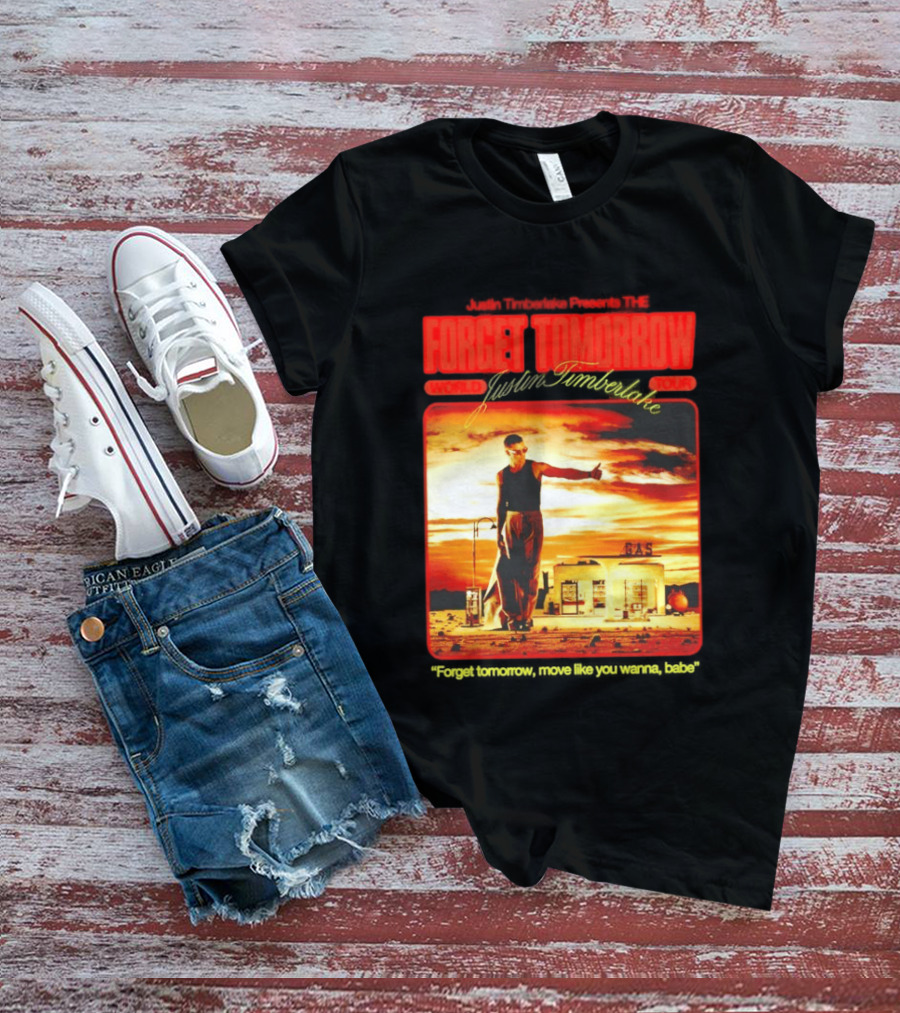 Forget Tomorrow World Tour Justin Timberlake Gas Station Scene T-Shirt