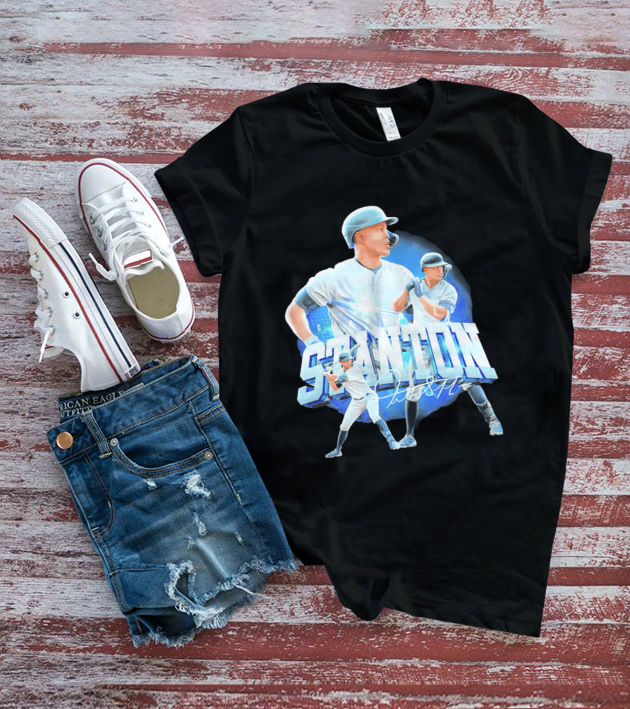 Giancarlo Stanton New York Yankees Baseball Collage T-Shirt