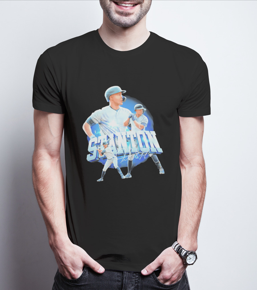Giancarlo Stanton New York Yankees Baseball Collage T-Shirt