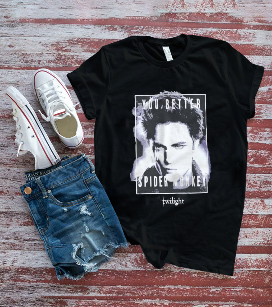 The Twilight Saga You Better Hold On Tight Spider Monkey Edward T-Shirt