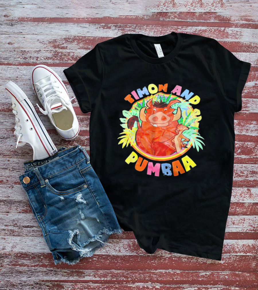 Timon And Pumbaa Colorful Jungle Adventure T-Shirt