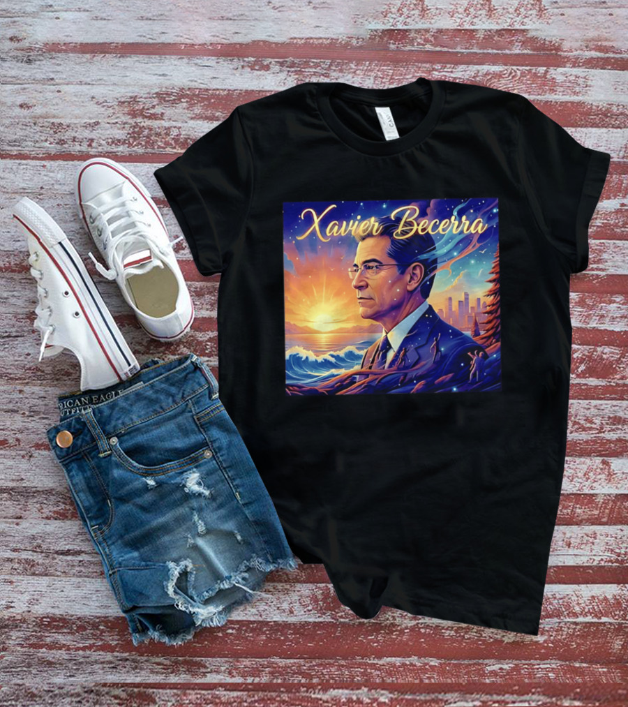 Xavier Becerra California Sunset Ocean Landscape T-Shirt
