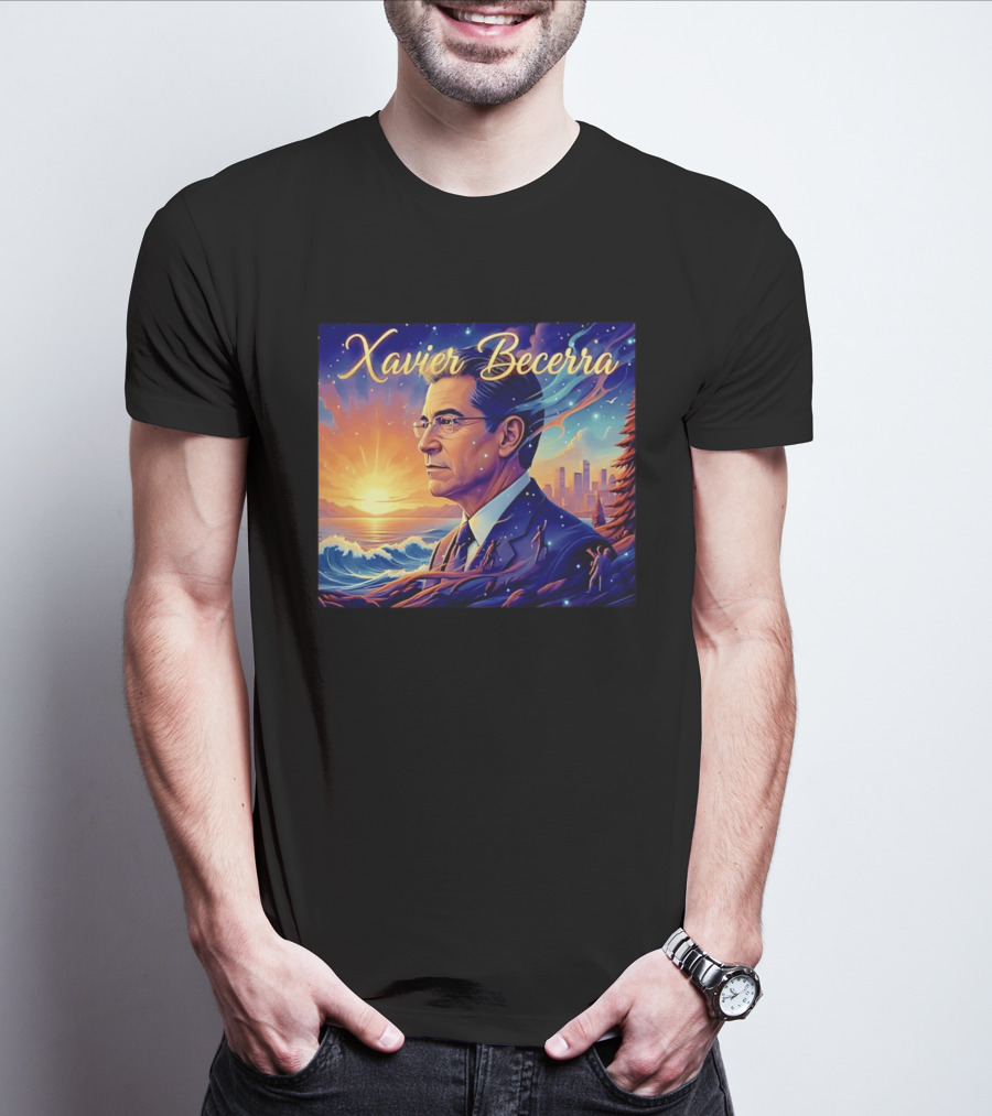 Xavier Becerra California Sunset Ocean Landscape T-Shirt