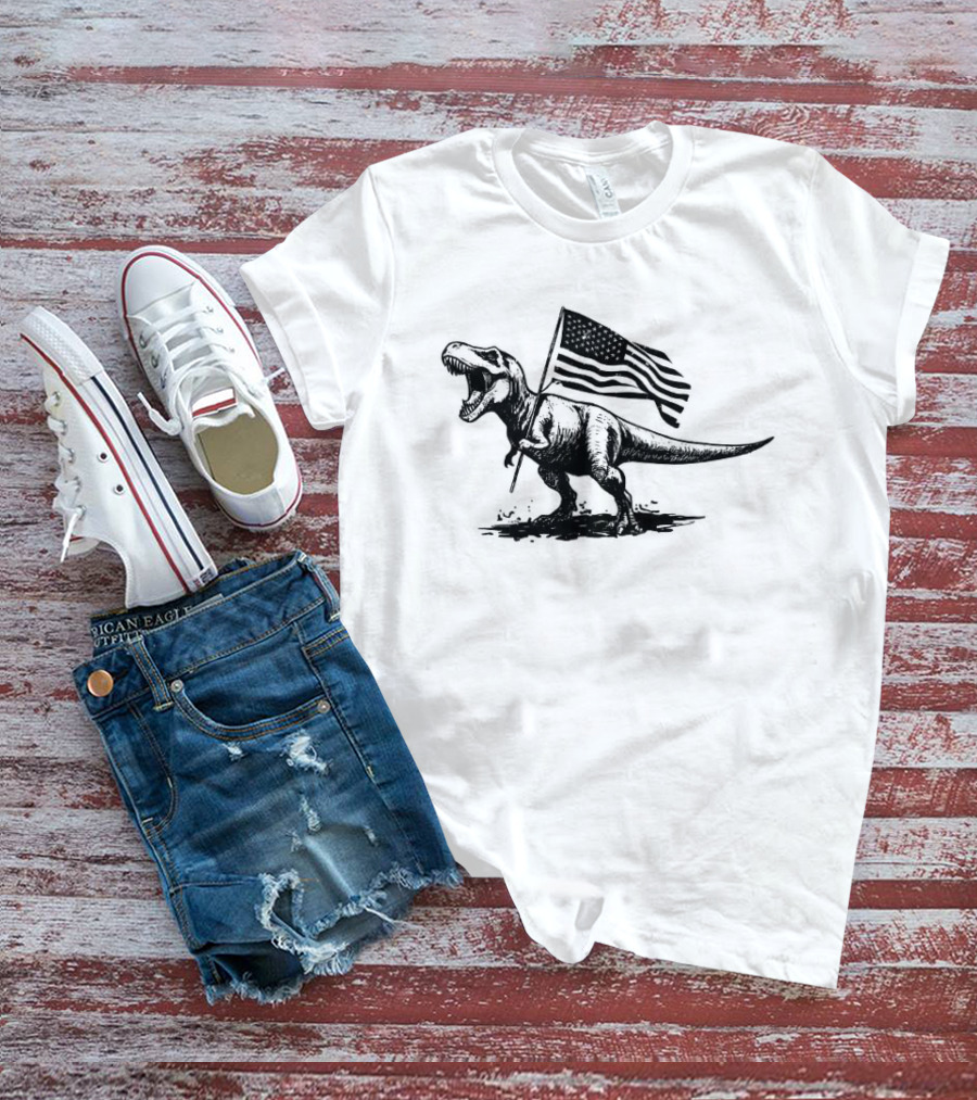 American Rex Holding USA Flag T-Shirt