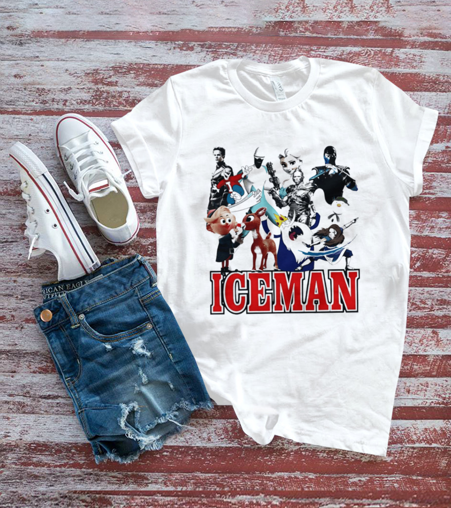 Iceman Elsa Sub Zero Mr. Freeze Cartoon Characters T-Shirt