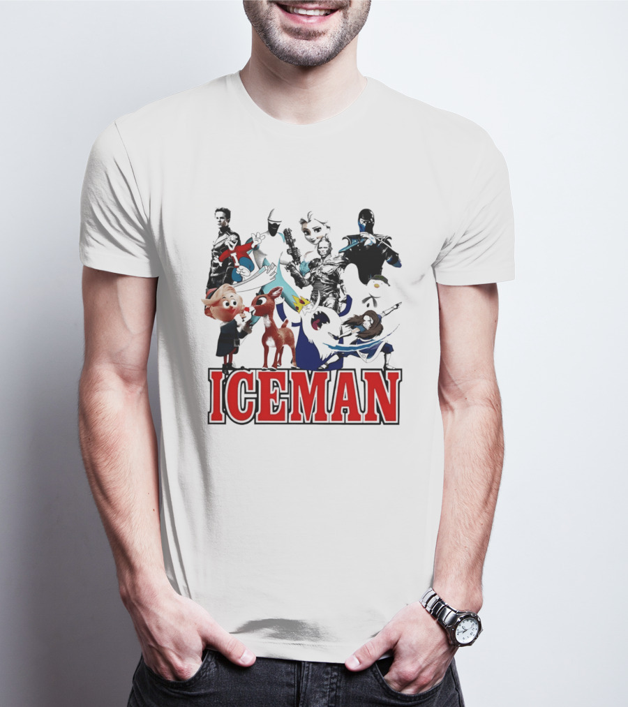 Iceman Elsa Sub Zero Mr. Freeze Cartoon Characters T-Shirt