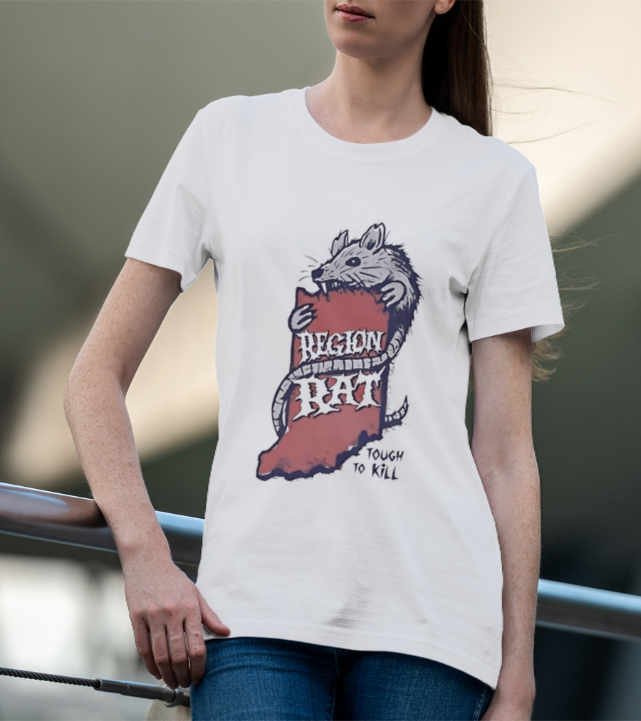 Region Rat Indiana State Map Tough To Kill T-Shirt