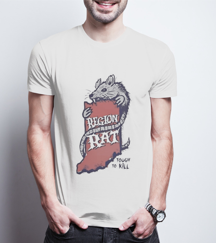 Region Rat Indiana State Map Tough To Kill T-Shirt
