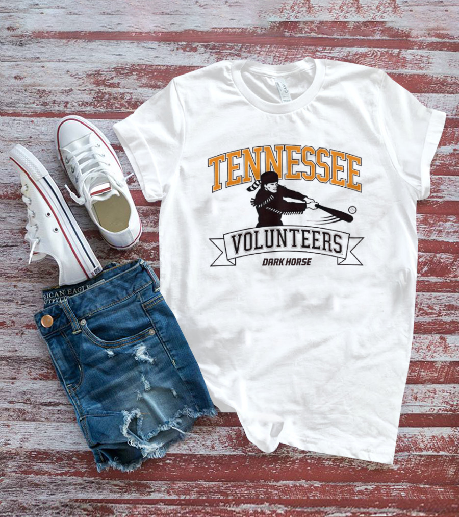 Tennessee Volunteers Dark Horse Baseball Player T-Shirt