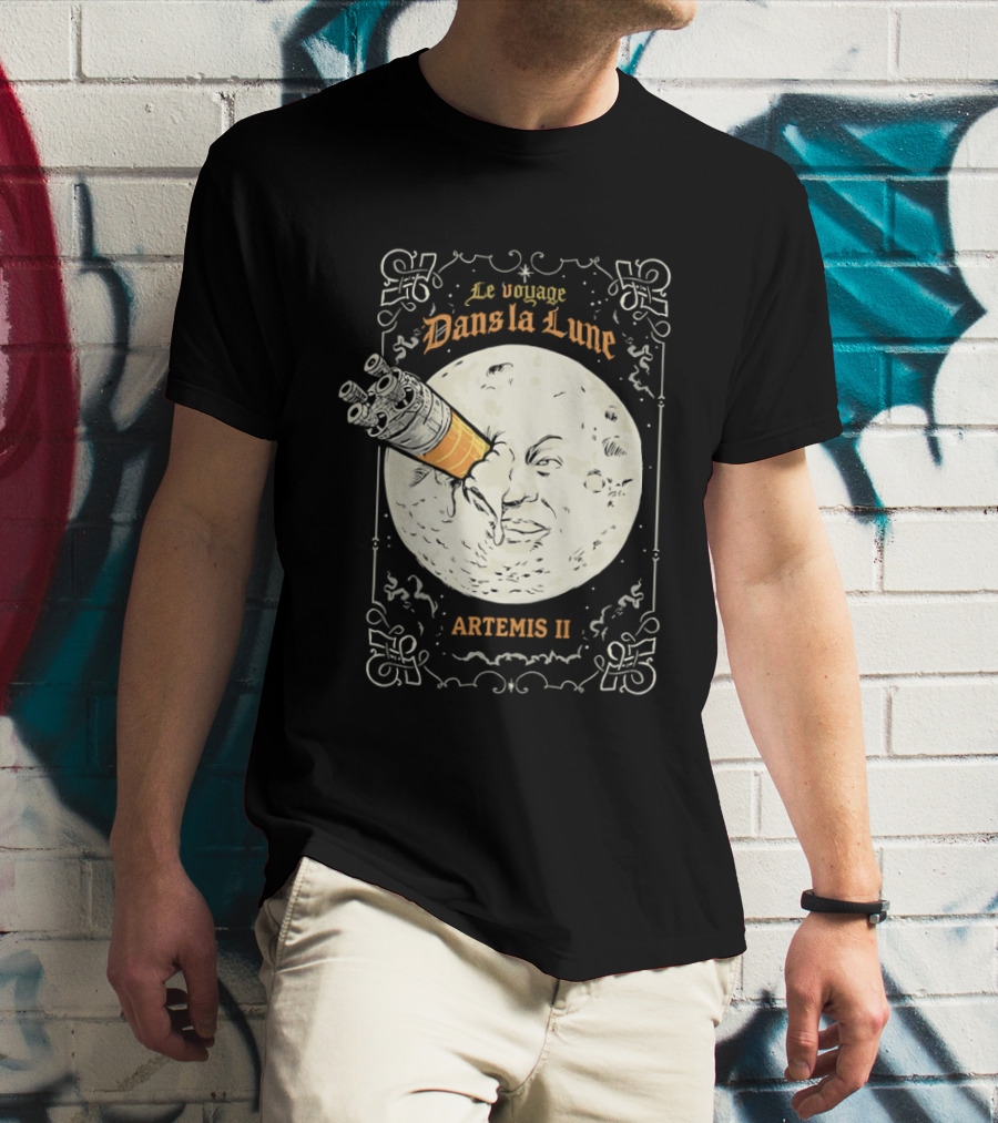 Le Voyage Dans La Lune Artemis II Moon Exploration T-Shirt