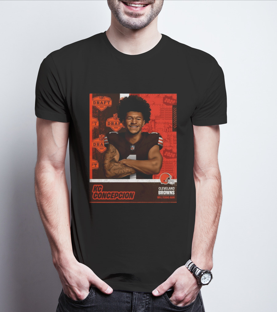 Cleveland Browns WR KC Concepcion 2026 NFL Draft Pick Texas A&M T-Shirt